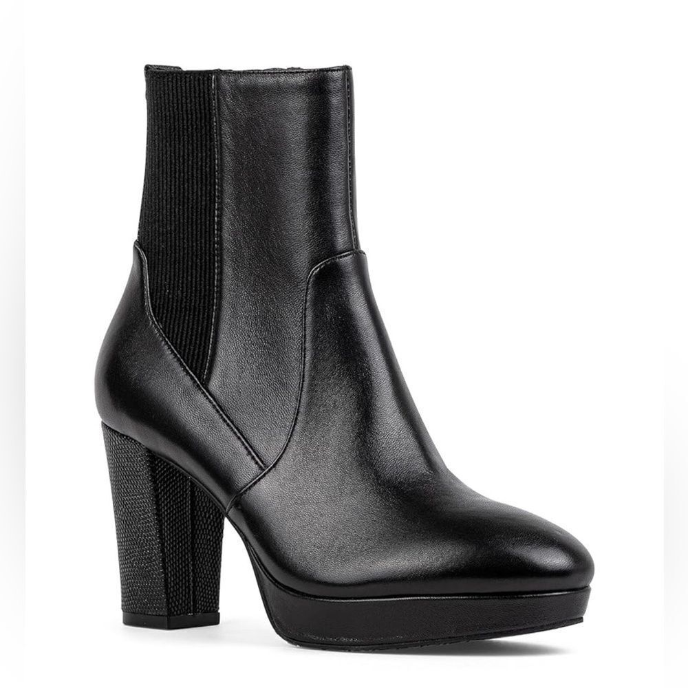 Donald J Pliner Black Platform Leather Boots(Size 10M)